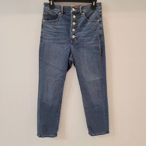 Express Slim High Rise  Blue Women's Jeans buttoned  Size 6S